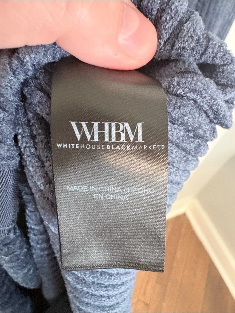 WHBM Long Sleeve Snap Detail Sweater Dress NWT Size Large True Indigo - Picture 10 of 11